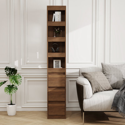 Freestanding Display Storage Cabinet,bathroom Storage Organizer Rack Stand,multifunctional Corner Unit,4-tier Shelf And 2 Drawers