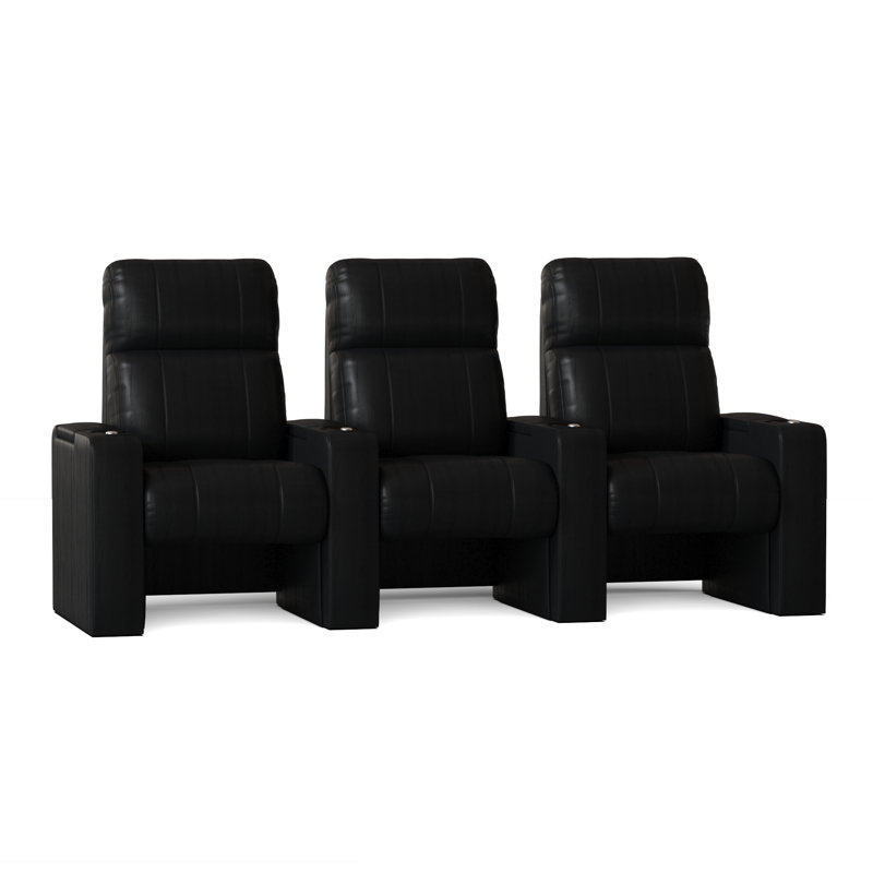 Canapé de cinéma maison Jet (rangée de 3), Onyx Smartsuede