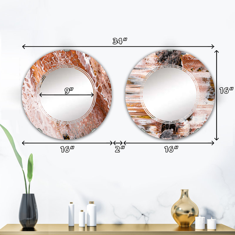 Ensemble de 2 miroirs sans cadre