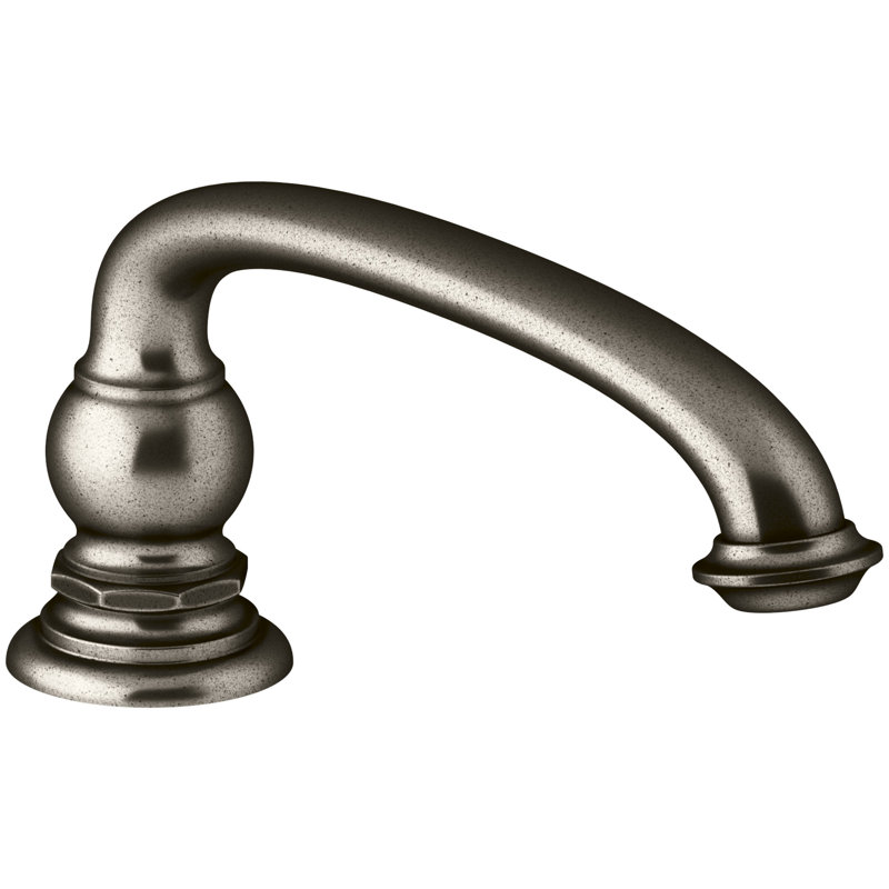 Artifacts Deck-Mount Bath Spout with Arc Design, Vintage Nickel