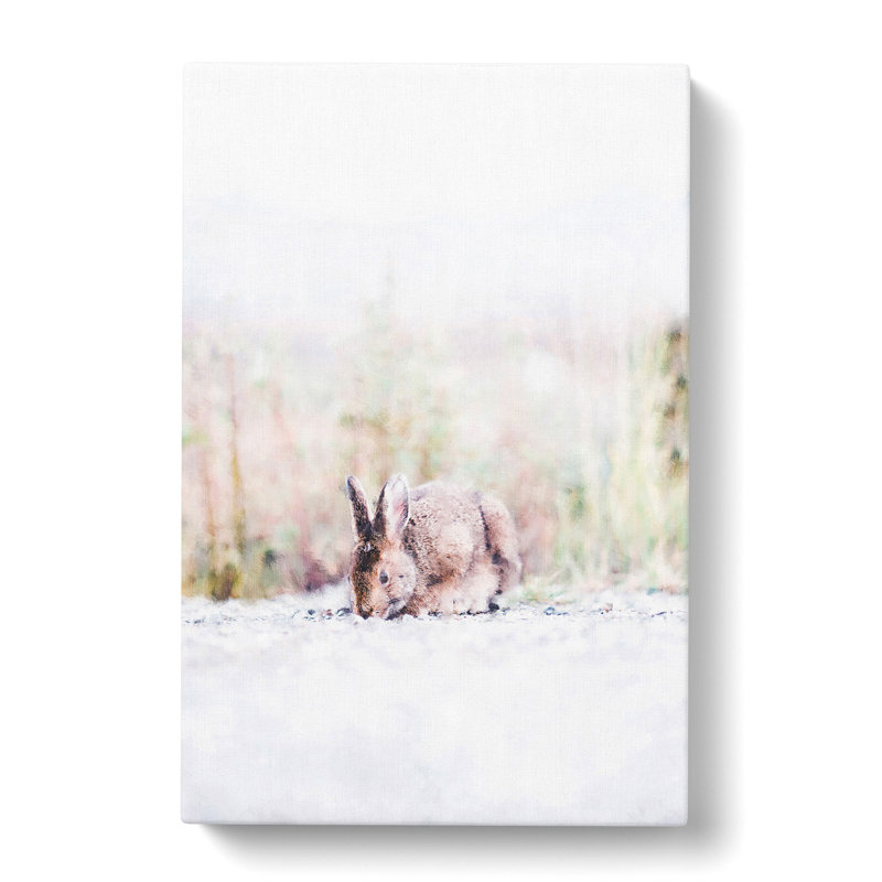 Rabbit Grazing - Wrapped Canvas Print, 91cm H x 60cm W x 3cm D