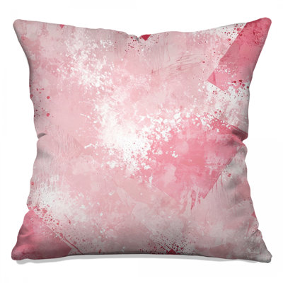 Pink Abstract Texture Double Sided Throw Pillows