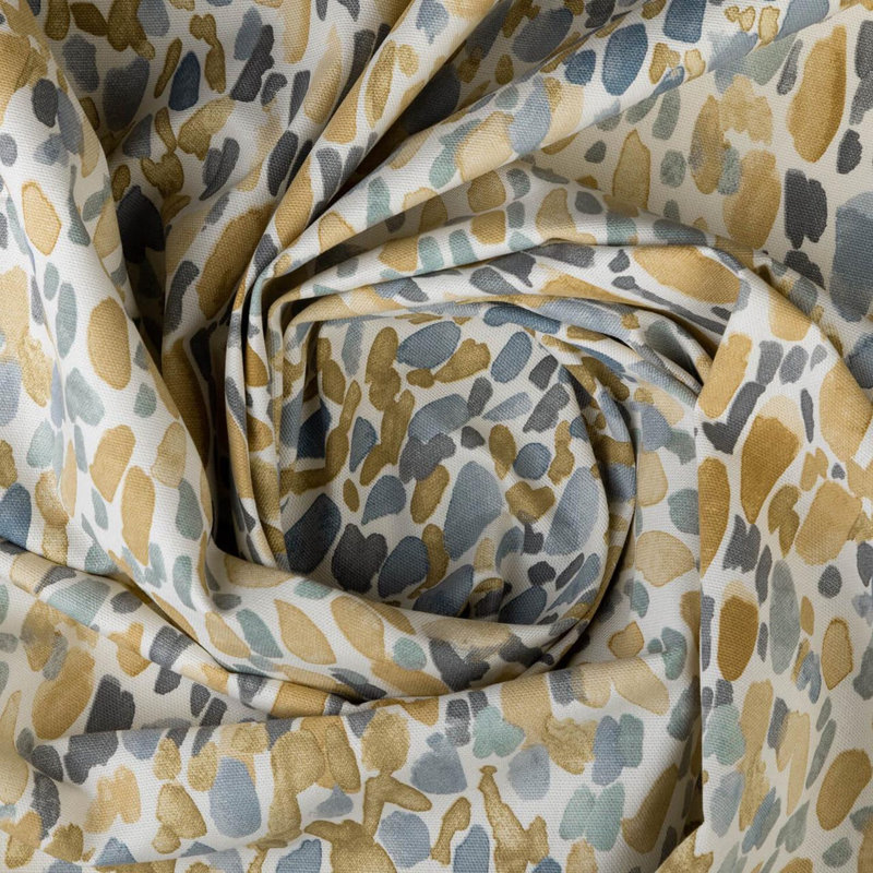 Housse de coussin à imprimé abstrait brun clair à pois, H 17 po x l 17 po, Carré