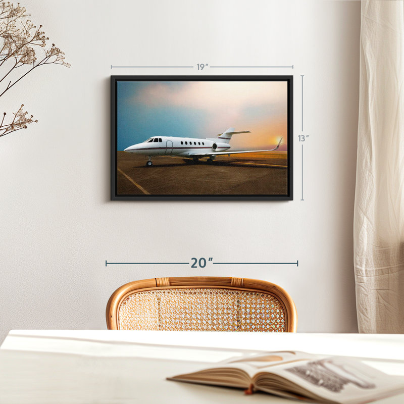 Transport "Art mural d'un avion privé", H 13 po x l 19 po