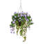 Faux Flowering Plant in Wood Basket-31398865-31398868