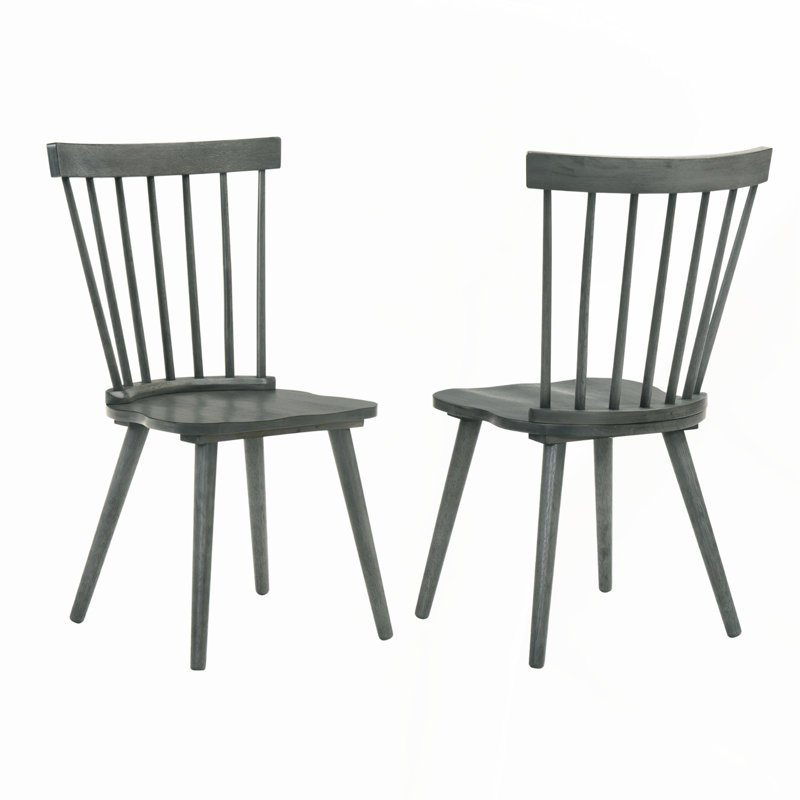 Chaises de salle à manger rustiques en bois massif, ensemble de 2, assemblage facile pour la cuisine et la salle à manger