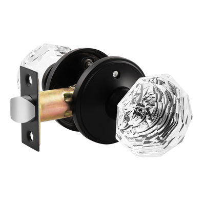 Crystal Dummy Door Knobs Keylesswith Round Rosette