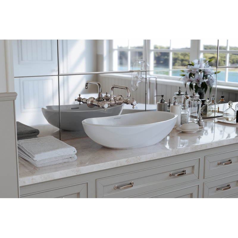 Country Bath Towel Ring, Polished Nickel