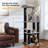 Plush 57.8-Inch Cat Tower Black-752478852