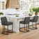 Upholstered Modern Barrel Counter Stools With Metal Frame
