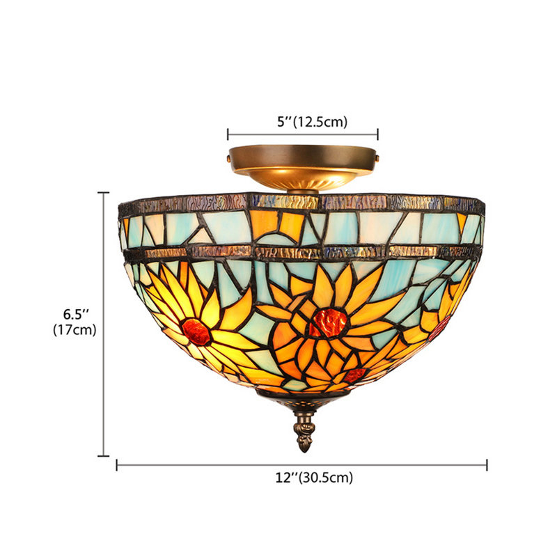 Plafonnier encastré en verre Xanthos