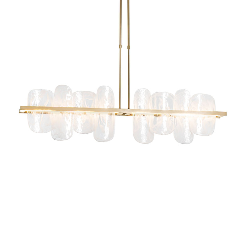 Vitre 1 - Light Kitchen Island Linear LED Pendant, Modern Brass