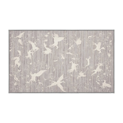 Tapis gris lavable à la machine