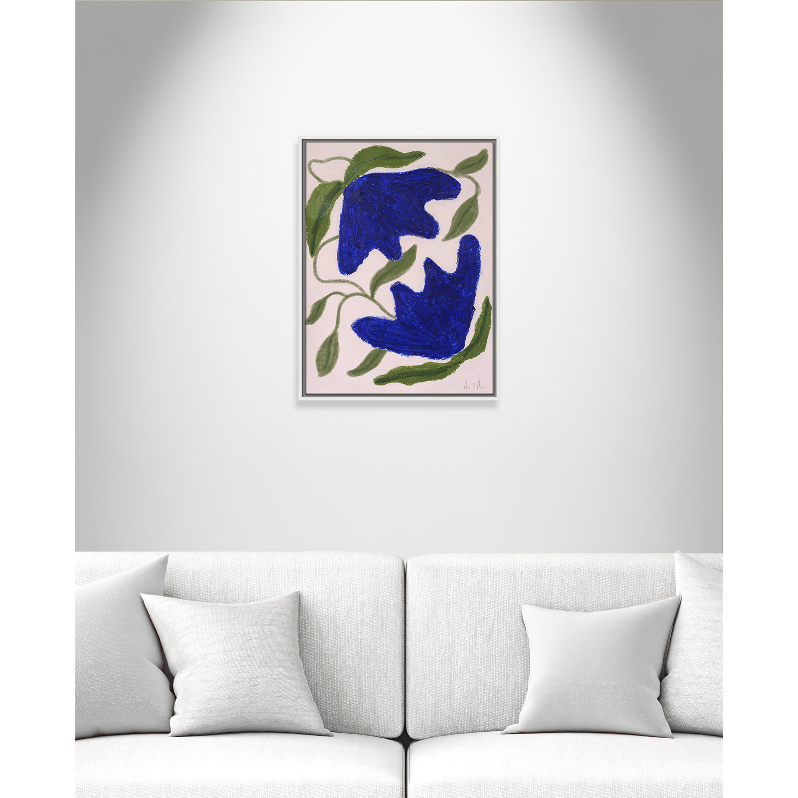 Colette "Blue Anemones No. 02" Print, 25.5" H x 19.5" W, White