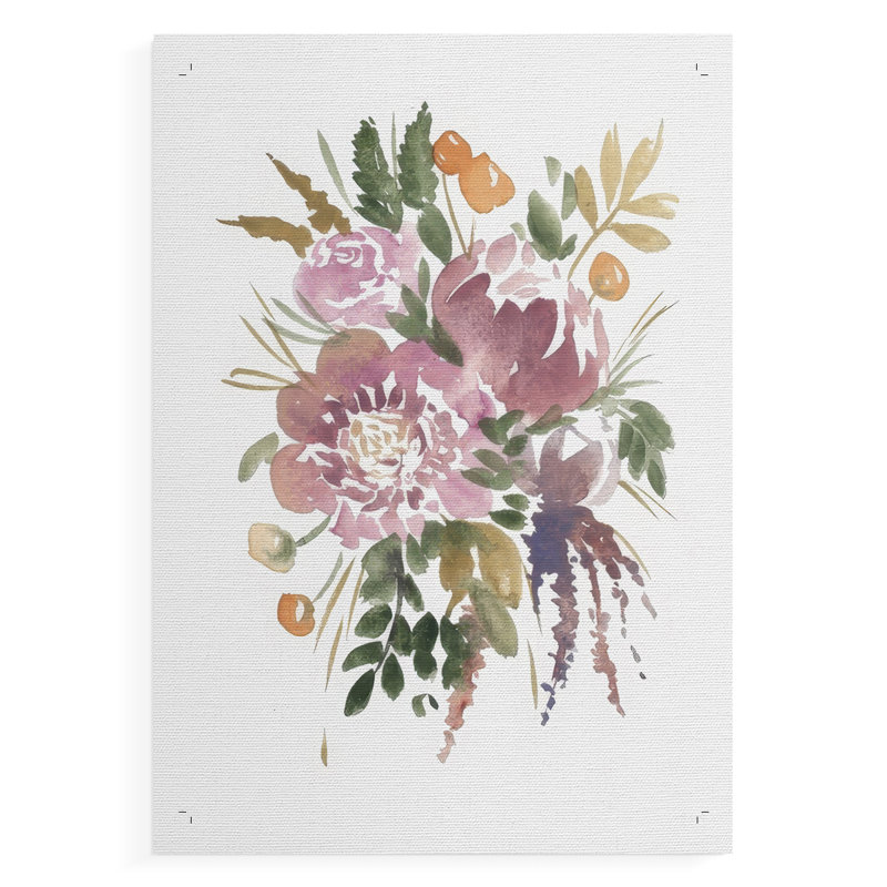 Spring Fling Bouquet II - Impression sur toile seulement - NON-CADRE, H 12 po x l 8 po