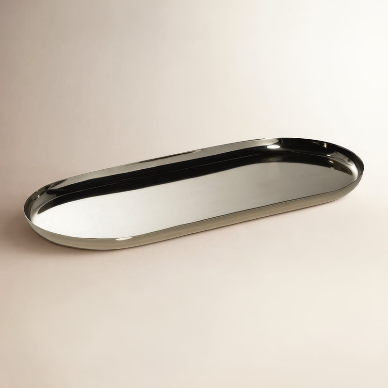 Wanita Steel Tray, Gold, 0.5" H x 5.5" W x 11.25" D