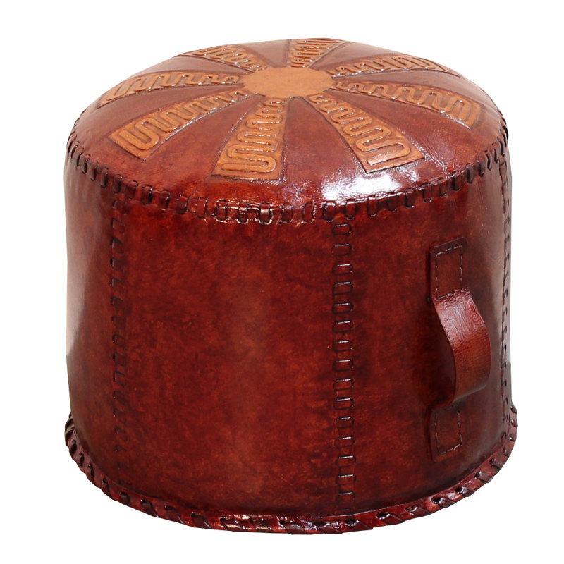Heald Leather Pouf