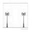 Lampadaire blanc câblé 3 lumières H 84 "Allayna (double)
