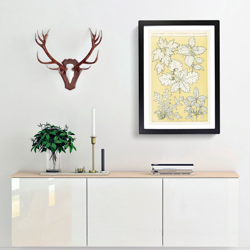 Leaves from Nature No. 5 by Owen Jones - Picture Frame Painting Print, 48cm H x 36cm W x 2cm D, Black Framed