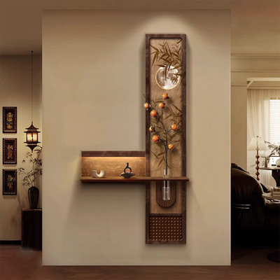Song Dynasty Aesthetic Persimmon Prosperity Led Wall Art