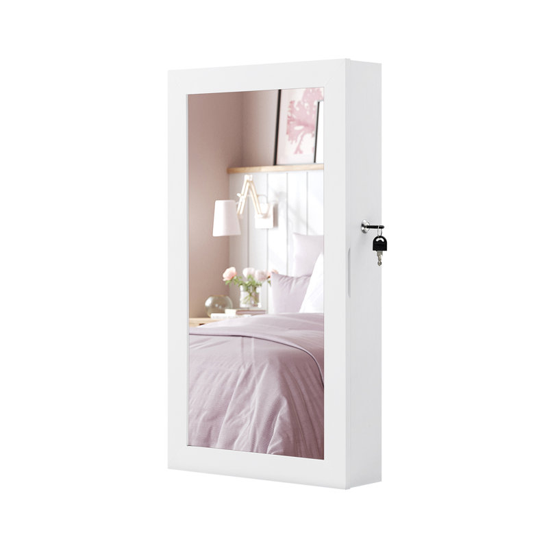 Seref Wall Jewelry Armoire, White
