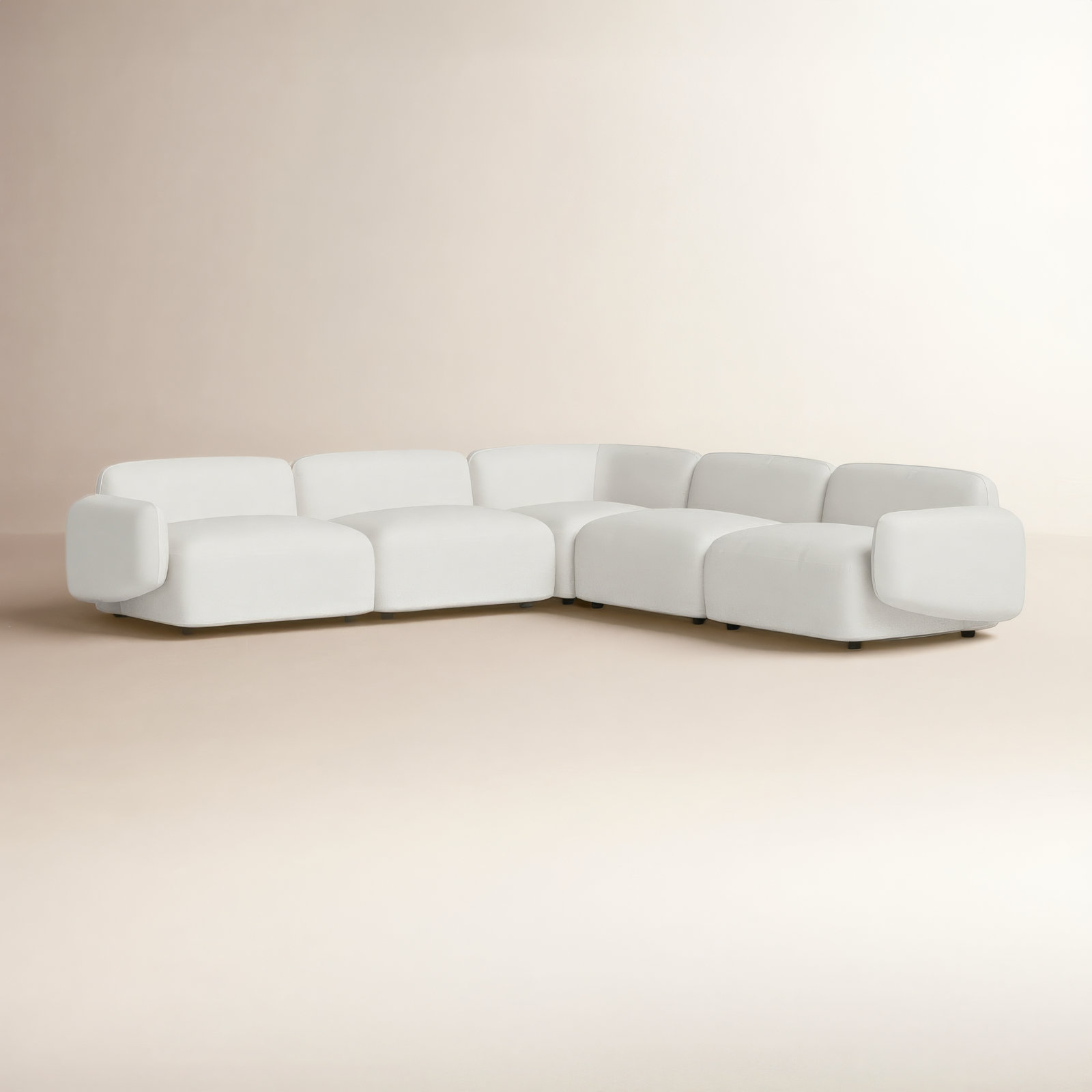 Isles Modular Sectional, Mellow Ivory Chenille