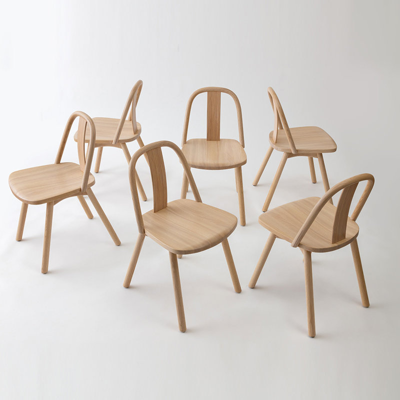 Chin-Chin Solid Wood Dining Chair, Walnut Dark Stain Oil/Wax