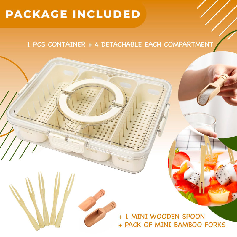 Divided Serving Tray with Lid