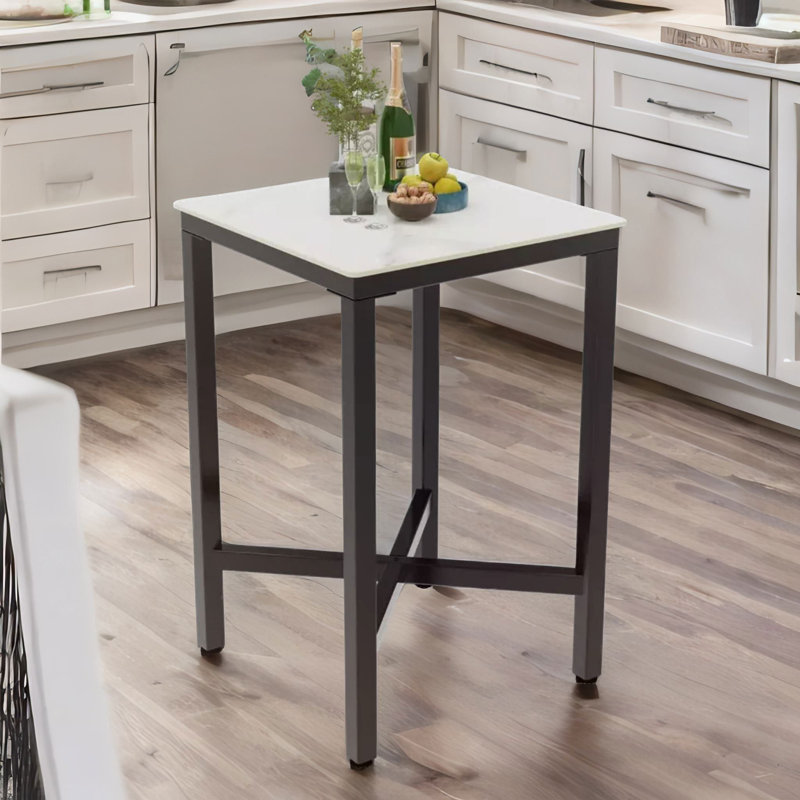 Industrial Tall Square Bar Table