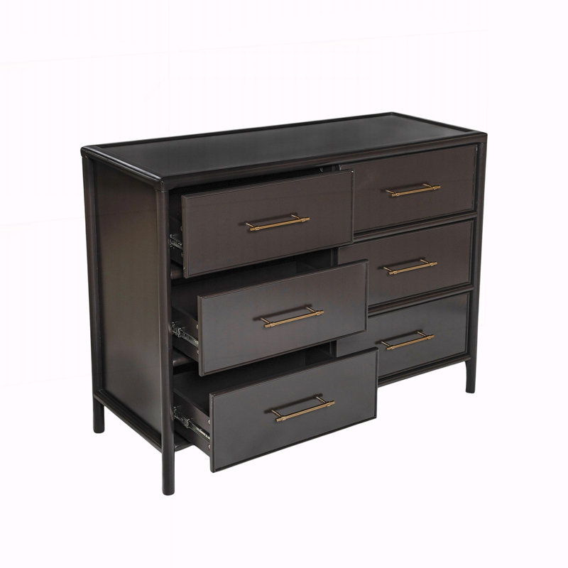 Armoire de rangement 6 tiroirs, Dark Brown