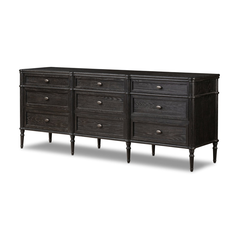 Toulouse 9 - Drawer Dresser, Distressed Black
