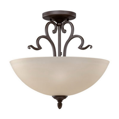 Doerun Glass Semi Flush Mount