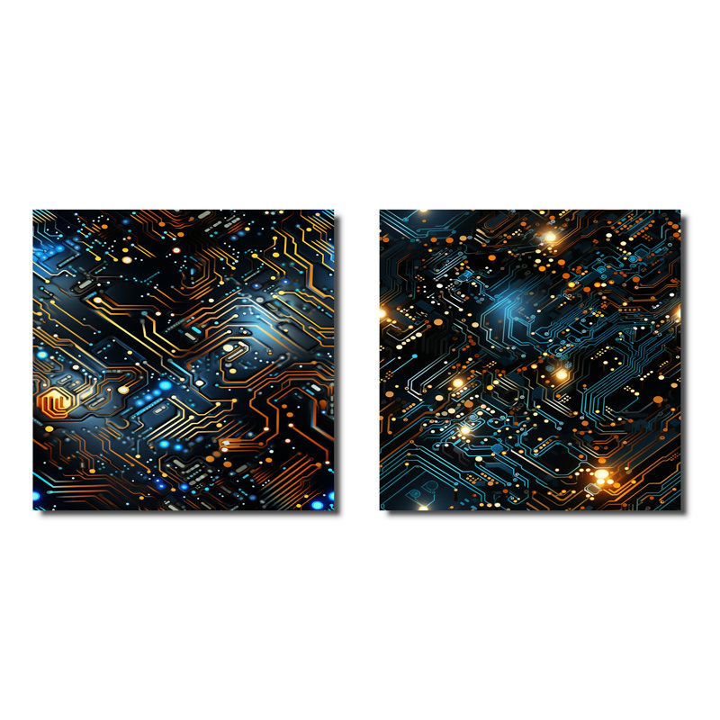Bethany - Abstact Collages, H 16 po x l 32 po