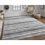 Tapis gris / ivoire / noir à rayures décontractées Surig-1151117195