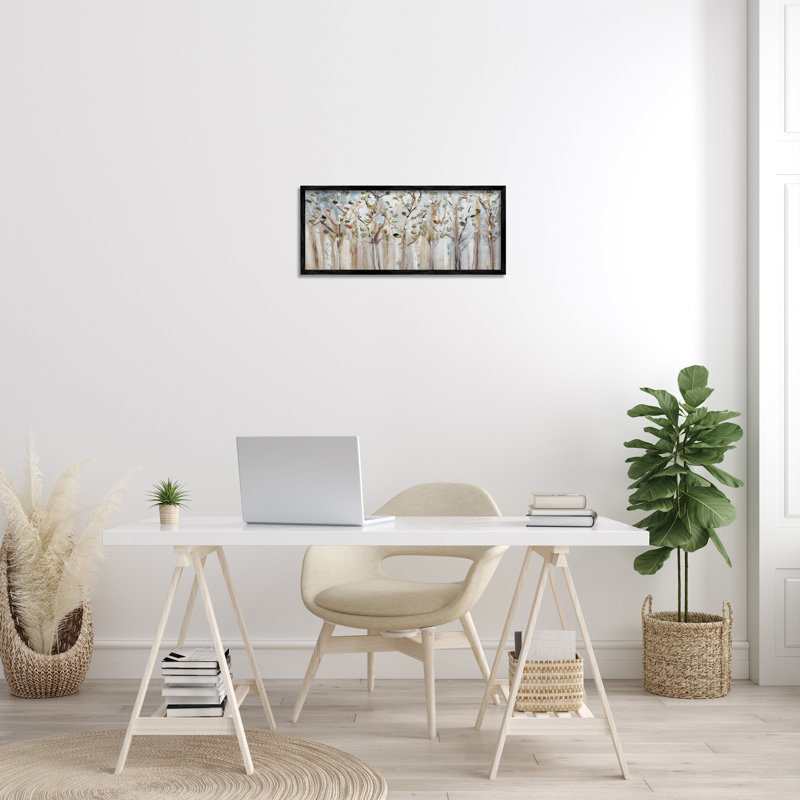 Bare Branch Trees Birch Forest Fall Twigs Abstract Painting Oversized Stretched Canvas Wall Art By Susan Jill, 24" H x 10" W