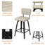 Randerick Swivel Upholstered 25.2" Faux Leather Counter Stool with Wood Frame-1977062614