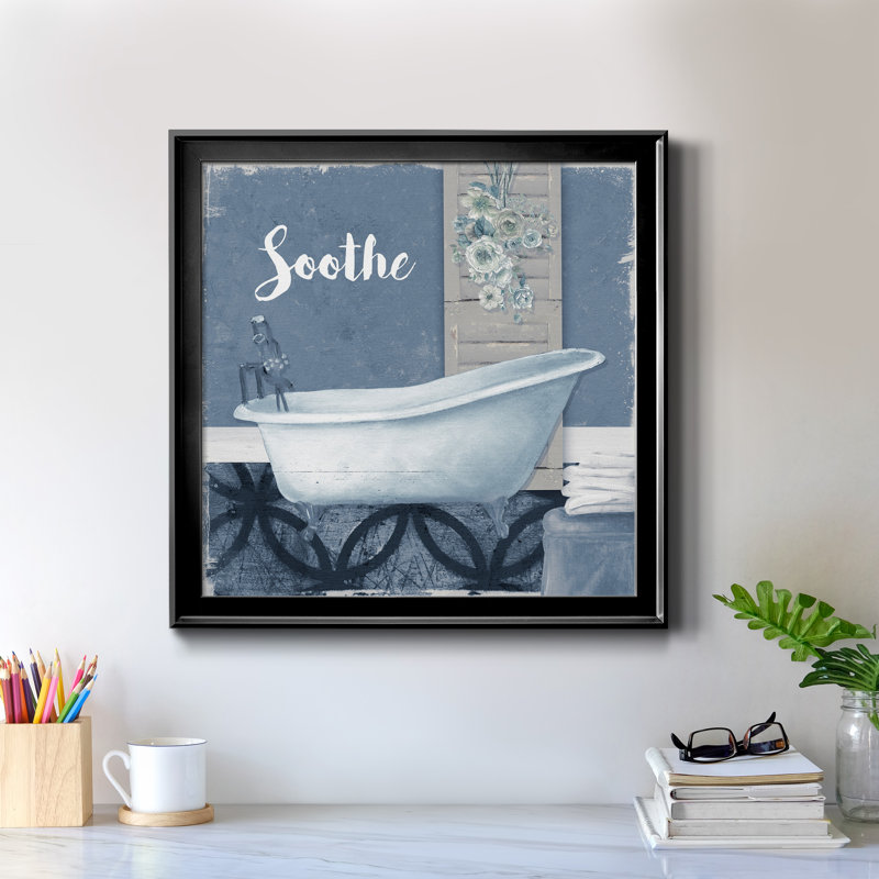 Soothe - Peinture sur toile encadrée, Toile avec cadre noir, H 30,5 po x l 30,5 po x P 1,5 po