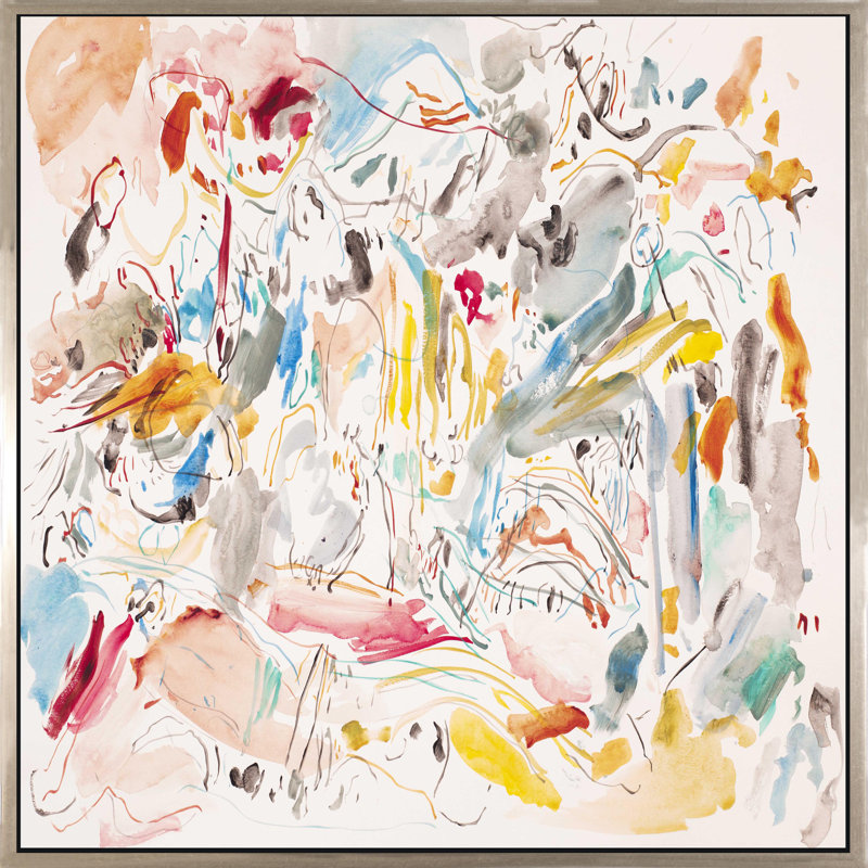 Confetti - peinture sur toile à cadre flottant, H 48 po x l 48 po