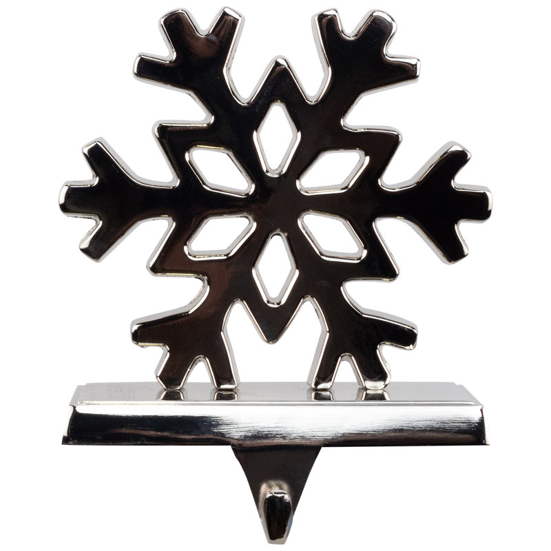 Snowflake Metal Christmas Stocking Holder - 5"