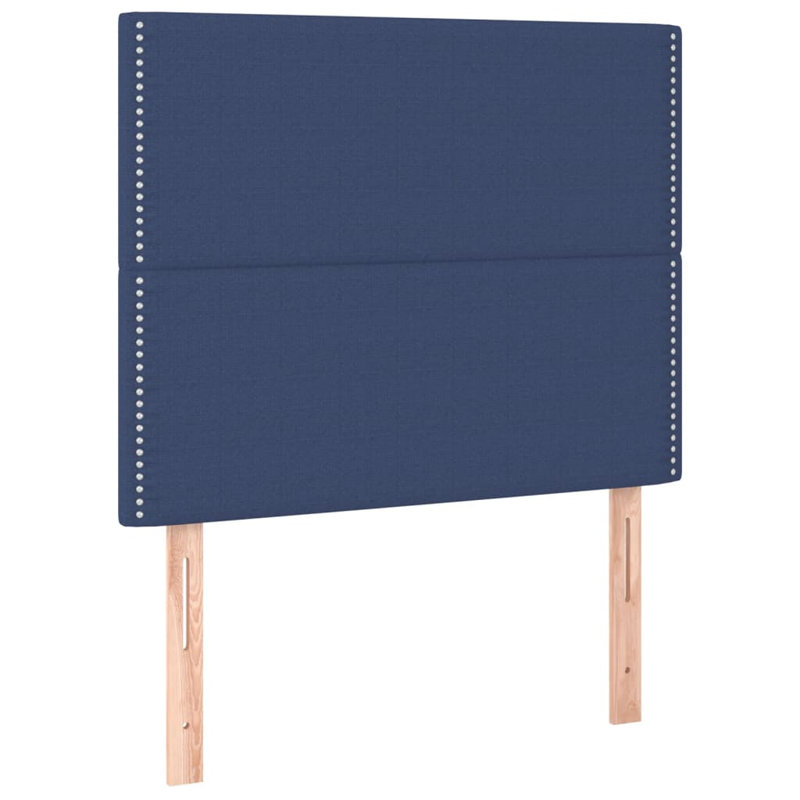 Kankakee UK Single - DE 90 X 190 Cm Upholstered Headboard, 88 x 100cm, Blue Fabric