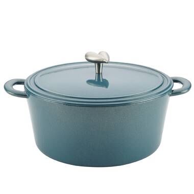 MasterPRO Gastro Diamond Collection 5.2 qt. Cast Aluminum Everyday Pan with Tempered Glass Lid, Blue