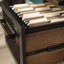 Bureau avec rehausse, finition brune