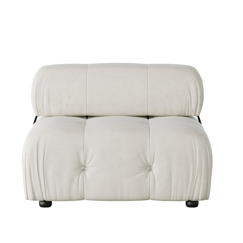 Fauteuil de chambre 34,55 po Cylar, Velours beige