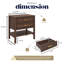  Table de chevet 2 tiroirs Elora, table de chevet avec tiroirs de rangement, table de chevet pour chambre à coucher, table de bout ou table d'appoint pour le salon, P 15,5 po x l 23,6 po x H 24,2 po, noyer-2116991221