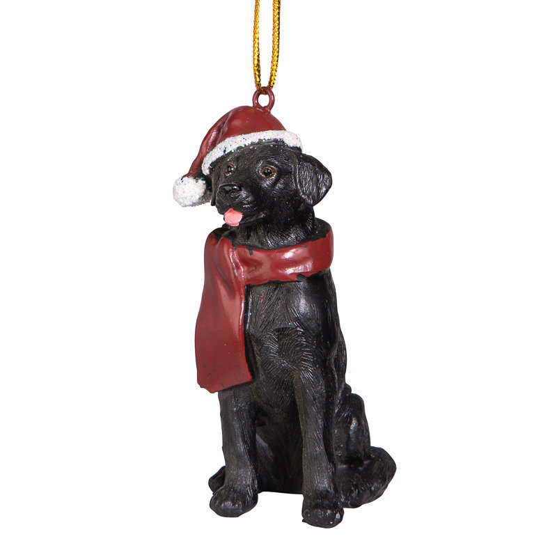 Black Lab Dog Holiday Ornament