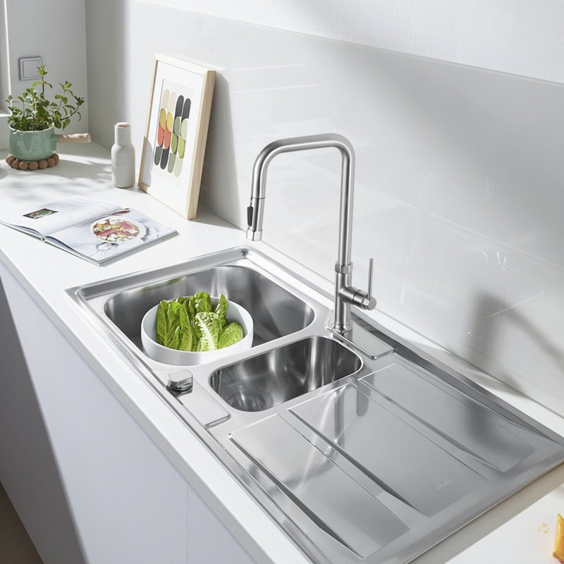 ABTIABGY Pull Down Kitchen Faucet, Brushed Nickel