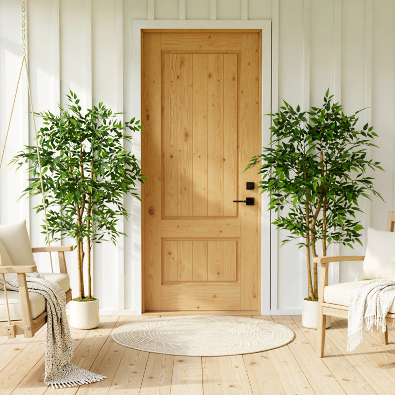 Banyan artificiel 5 pi, ensemble de 2 plantes artificielles pour la décoration intérieure