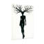 Silhouette abstraite femme avec une tête de branches d'arbres-357811554