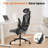 High Back Desk Chair With Adjustable Lumbar Support & Headrest,Comfortable Mesh Computer Chair With Soft Flip Up Arms, Adjustable Height And 120Â°Tilt-346061588