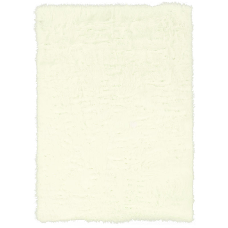 Tayyibah Faux Sheepskin Indoor Rug, Rectangle 3' x 5'